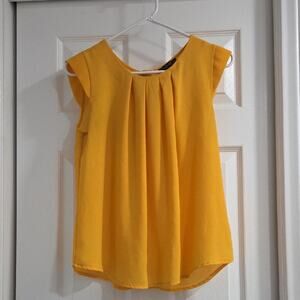 Sunny Yellow Cap Sleeve Blouse